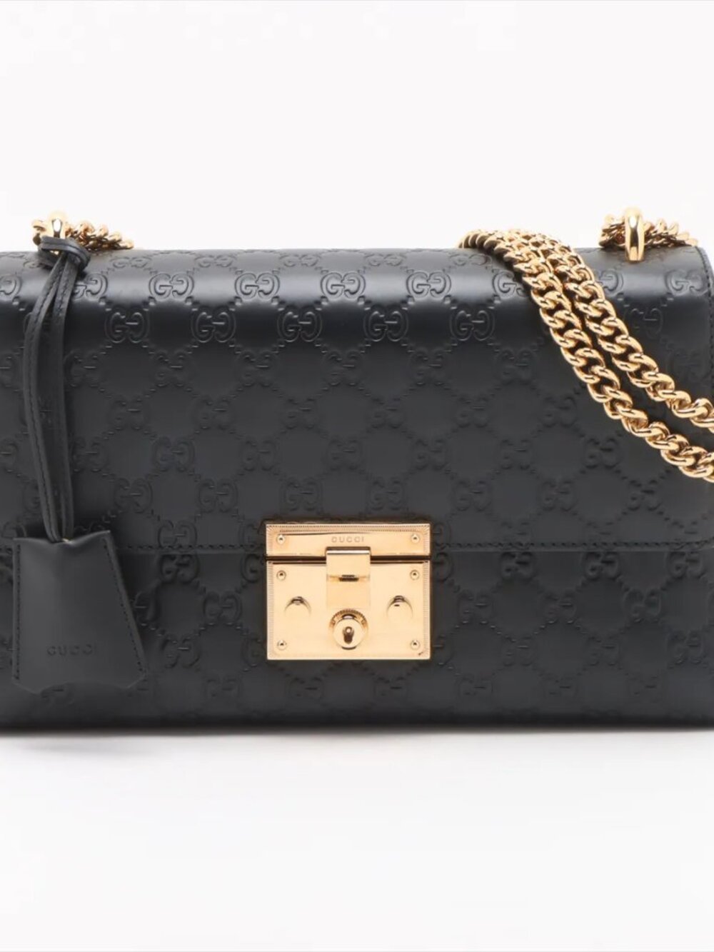 $3600 Retail Gucci Leather Embossed Chain Bag S39 MOG